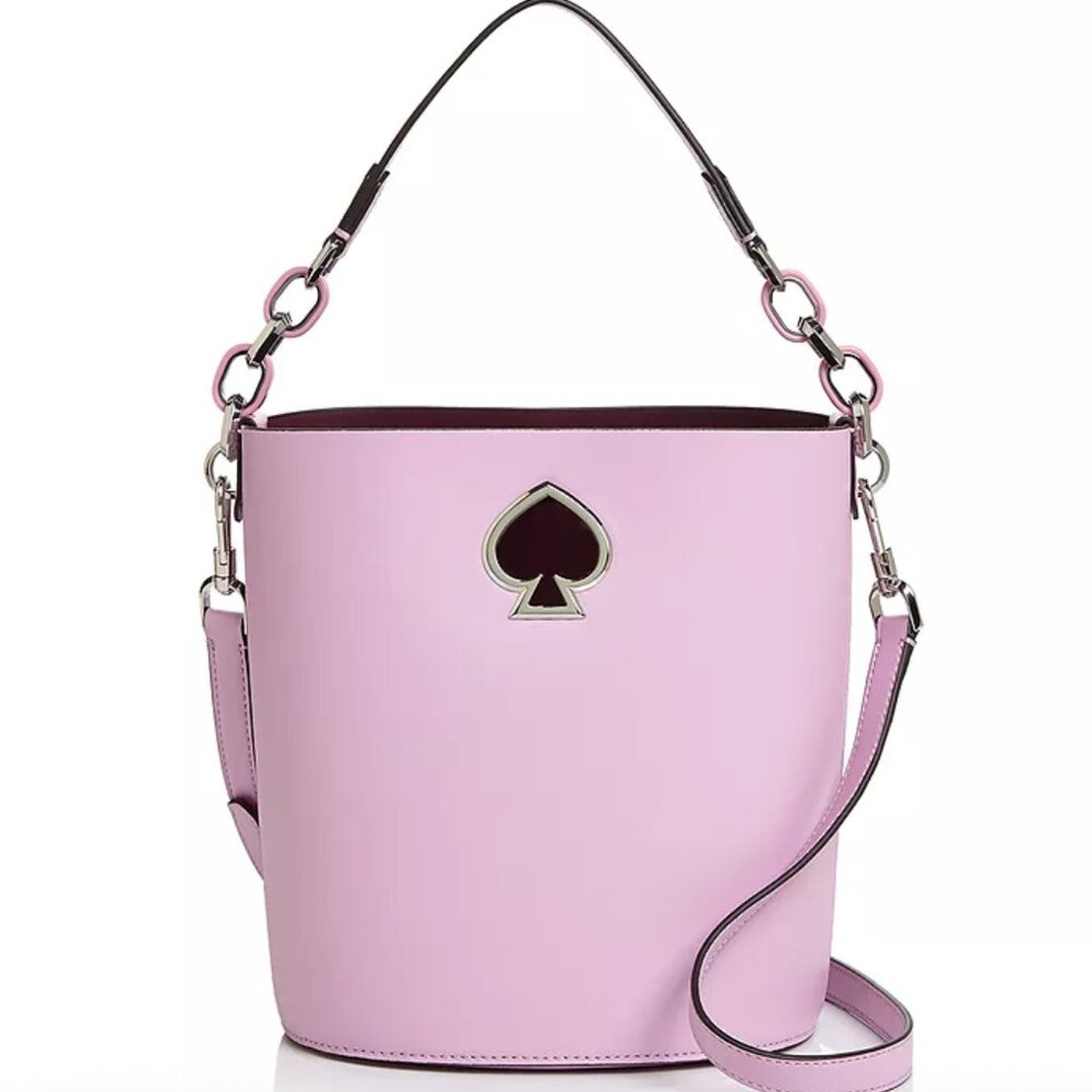 kate spade Pink Bucket Bag with Black Spade Accent